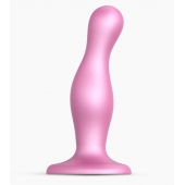 Розовая насадка Strap-On-Me Dildo Plug Curvy size M - Strap-on-me - купить с доставкой во Владимире