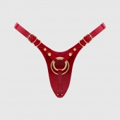 Красный пояс для фиксации насадок Strap-On-Me Leatherette Harness Fabulous - Strap-on-me - купить с доставкой во Владимире