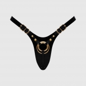 Черный пояс для фиксации насадок Strap-On-Me Leatherette Harness Fabulous - Strap-on-me - купить с доставкой во Владимире