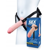 Мужской полый страпон на регулируемых ремешках - 22 см. - Sex Expert - купить с доставкой во Владимире