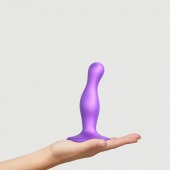 Фиолетовая насадка Strap-On-Me Dildo Plug Curvy size S - Strap-on-me - купить с доставкой во Владимире