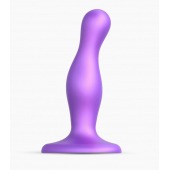 Фиолетовая насадка Strap-On-Me Dildo Plug Curvy size S - Strap-on-me - купить с доставкой во Владимире