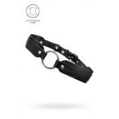 Черный кожаный чокер-ошейник со скруглёнными углами - Pecado - купить с доставкой во Владимире