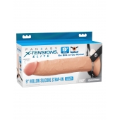 Телесный пустотелый фаллопротез 9’’ Hollow Silicone Strap-On - 24,1 см. - Pipedream - купить с доставкой во Владимире
