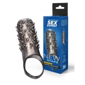 Дымчатая насадка на пенис с выпуклостями - 12 см. - Sex Expert - во Владимире купить с доставкой