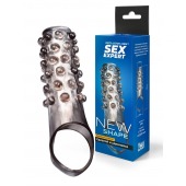 Дымчатая насадка на пенис с выпуклостями - 11 см. - Sex Expert - во Владимире купить с доставкой