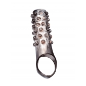 Дымчатая насадка на пенис с выпуклостями - 11 см. - Sex Expert - во Владимире купить с доставкой