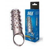 Дымчатая насадка на пенис с шипами и выпуклостями - 12 см. - Sex Expert - во Владимире купить с доставкой