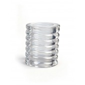 Прозрачная сквозная насадка на пенис с ребрышками - Sex Expert - во Владимире купить с доставкой