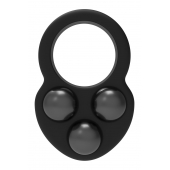 Черное эрекционное кольцо с утяжелителями - Dream Toys - во Владимире купить с доставкой