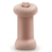 Телесный люминесцентный двусторонний мастурбатор Tasha - Blush Novelties - во Владимире купить с доставкой