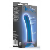 Синяя насадка с гладкой поверхностью Surrender 5.75 Inch Intermediate Pegging Dildo - 14,6 см. - Blush Novelties - купить с доставкой во Владимире