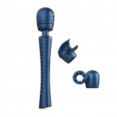 Синий вибромассажёр с насадками Man.wand Edgy - Manwan - во Владимире купить с доставкой