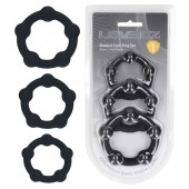 Набор из 3 эрекционных колец Beaded Silicone Cockring Set - Shots Media BV - во Владимире купить с доставкой