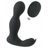 Черная анальная пробка с вибрацией, вращением и пультом ДУ RC Butt Plug with 2 Functions - Orion - во Владимире купить с доставкой