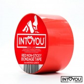 Красный скотч для фиксации Non-Sticky Bondage Tape - 15 м. - Intoyou - купить с доставкой во Владимире