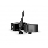 Черная секс-машина с функцией нагрева, насадками и присоской Sesh - Zalo - купить с доставкой во Владимире