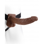 Полый мужской фаллопротез Hollow Strap-On with Balls - 24 см. - Pipedream - купить с доставкой во Владимире