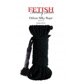 Черная веревка для фиксации Deluxe Silky Rope - 9,75 м. - Pipedream - купить с доставкой во Владимире