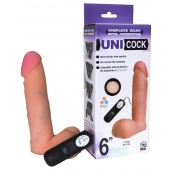 Фаллическая насадка Харнесс UNICOCK 6  с вибрацией - 18 см. - LOVETOY (А-Полимер) - купить с доставкой во Владимире