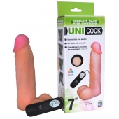 Фаллическая насадка Харнесс UNICOCK 7  с вибрацией - 19 см. - LOVETOY (А-Полимер) - купить с доставкой во Владимире