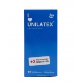 Классические презервативы Unilatex Natural Plain - 12 шт. + 3 шт. в подарок - Unilatex - купить с доставкой во Владимире