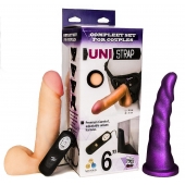 Вибрострапон с двумя насадками UniStrap - 18 и 18 см. - LOVETOY (А-Полимер) - купить с доставкой во Владимире
