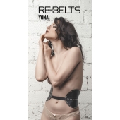 Пояс с клёпками Yona Black - Rebelts - купить с доставкой во Владимире