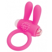 Розовое эрекционное виброкольцо A-toys с ушками - A-toys - во Владимире купить с доставкой