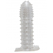 Гелевая прозрачная насадка c шипами - 12 см. - Toyfa Basic - во Владимире купить с доставкой