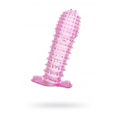 Гелевая розовая насадка с шипами - 12 см. - Toyfa Basic - во Владимире купить с доставкой Гелевая розовая насадка с шипами - 12 см. - Toyfa Basic - во Владимире купить с доставкой