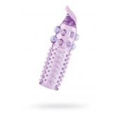 Гелевая фиолетовая насадка с шариками, шипами и усиком - 11 см. - Toyfa Basic - во Владимире купить с доставкой Гелевая фиолетовая насадка с шариками, шипами и усиком - 11 см. - Toyfa Basic - во Владимире купить с доставкой