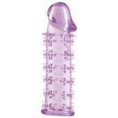 Гелевая фиолетовая насадка на фаллос с шипами - 12 см. - Toyfa Basic - во Владимире купить с доставкой Гелевая фиолетовая насадка на фаллос с шипами - 12 см. - Toyfa Basic - во Владимире купить с доставкой