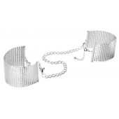 Серебристые наручники-браслеты Desir Metallique Handcuffs - Bijoux Indiscrets - купить с доставкой во Владимире
