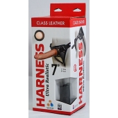 Насадка-фаллоимитатор на кожаных трусиках Harness Ultra Realistic 7  - 18 см. - LOVETOY (А-Полимер) - купить с доставкой во Владимире