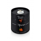 Массажная свеча с ароматом клубники Bougie de Massage Gourmande Fraise - 80 мл. - Plaisir Secret - купить с доставкой во Владимире