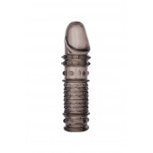 Дымчатая закрытая насадка ToyFa XLover с чешуйками и пупырышками - 13,5 см. - ToyFa - во Владимире купить с доставкой