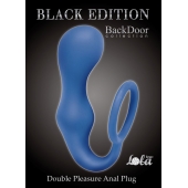 Синее эрекционное кольцо с анальной пробкой Double Pleasure Anal Plug - Lola Games - во Владимире купить с доставкой