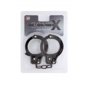 Чёрные наручники из листового металла BONDX METAL CUFFS BLACK - Dream Toys - купить с доставкой во Владимире