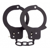 Чёрные наручники из листового металла BONDX METAL CUFFS BLACK - Dream Toys - купить с доставкой во Владимире