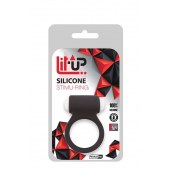 Чёрное эрекционное виброкольцо LIT-UP SILICONE STIMU RING 3 BLACK - Dream Toys - во Владимире купить с доставкой