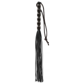 Чёрная мини-плеть из резины Rubber Mini Whip - 22 см. - Blush Novelties - купить с доставкой во Владимире
