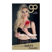 Пластиковая метелочка с красными пёрышками Small Feather Tickler - 32 см. - Blush Novelties - купить с доставкой во Владимире