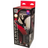 Пояс харнесс премиум класса WOMAN SIMPLEX(S) с 3 черными насадками - LOVETOY (А-Полимер) - купить с доставкой во Владимире