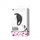 Чёрное эрекционное кольцо с вибрацией Rabbit Vibrator - Baile - во Владимире купить с доставкой