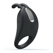 Чёрное эрекционное кольцо с вибрацией Rabbit Vibrator - Baile - во Владимире купить с доставкой