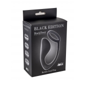 Чёрное эрекционное кольцо с анальной пробкой Button Anal Plug - Lola Games - во Владимире купить с доставкой