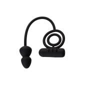 Чёрное эрекционное кольцо с вибропулькой и анальным хвостом - Erotist Adult Toys - во Владимире купить с доставкой