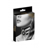 Чёрный тройной чокер с большим кольцом - Bijoux Pour Toi - купить с доставкой во Владимире