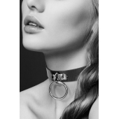 Узенький ошейник из полиуретана с кольцом - Bijoux Pour Toi - купить с доставкой во Владимире